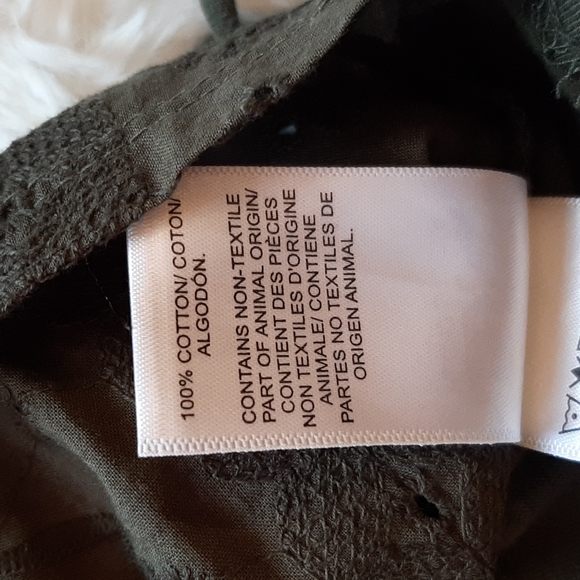 Lucky Brand Olive Green embroidered top, size large, NWT - Picture 7 of 10